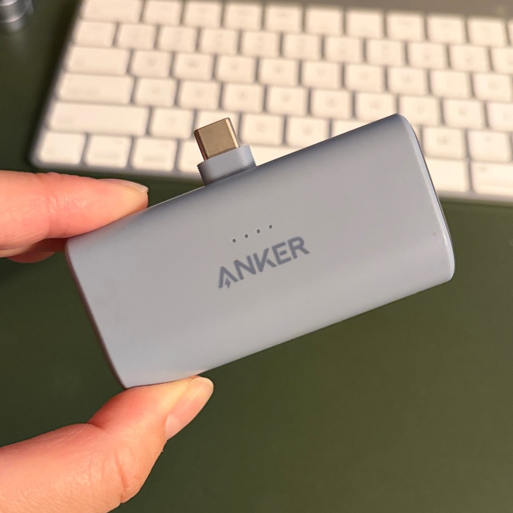 Anker nano power bank, 5,000mAh Portable Charger 22.5W, ice lake blue